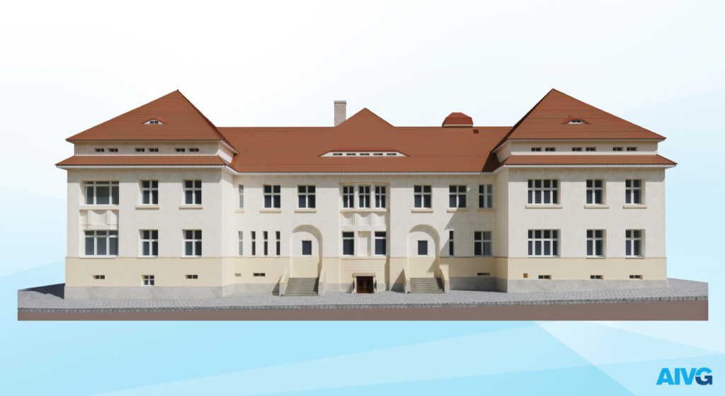 <h6 class="text-uppercase my-1">3D-Vermessung eines historischen Küchengebäudes auf einem Krankenhausgelände bei Dresden</h6><span class="d-block"><p data-start="391" data-end="650">Im Rahmen eines anspruchsvollen Bestandsaufnahmeprojekts haben wir ein ehemaliges Küchengebäude auf einem Krankenhausareal nahe Dresden umfassend vermessen. Ziel war es, eine präzise Planungsgrundlage für zukünftige Nutzungsüberlegungen zu schaffen.</p>
<p data-start="652" data-end="985">Zum Einsatz kam eine Kombination aus klassischer Tachymetrie, photogrammetrischer Befliegung mittels Drohne sowie modernstem Laserscanning im Innenbereich. Diese interdisziplinäre Herangehensweise ermöglichte es, sowohl die äußere Fassadengeometrie als auch die komplexe Innenarchitektur detailliert zu erfassen und zu dokumentieren.</p>
<p data-start="987" data-end="1322">Besonderes Augenmerk lag auf der Verknüpfung sämtlicher erhobener Geodaten: Die Ergebnisse aller Messverfahren wurden in einem integrativen Modellierungsprozess zusammengeführt, um unserem Innendienst eine solide Basis für die nachfolgende 3D-Modellierung bereitzustellen. So entstand ein präzises digitales Abbild des Gebäudebestands.</p>
<p data-start="1324" data-end="1674">Unser Auftraggeber erhält auf dieser Grundlage ein verlässliches, geometrisch konsistentes Modell, das eine fundierte Entscheidung über mögliche Sanierungs-, Umnutzungs- oder Rückbaumaßnahmen erlaubt. Der digitale Zwilling dient dabei nicht nur als Planungsinstrument, sondern auch als nachhaltige Dokumentation eines Stücks historischer Bausubstanz.</p></span>